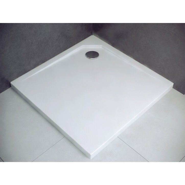 Receveur de douche extra-plat ACRO ULTRASLIM carré 80x80 cm et 90x90 cm blanc