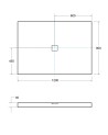 Receveur de douche extra-plat NOX ULTRASLIM rectangulaire 100/120/130/140 x 80/90 cm blanc