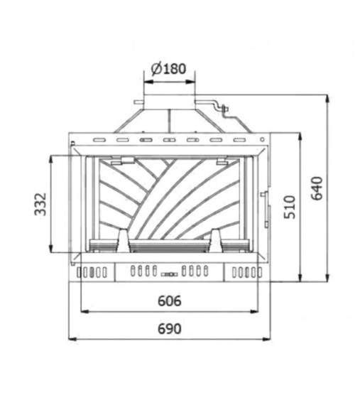 Insertable de esquina KOMIN 14 kw