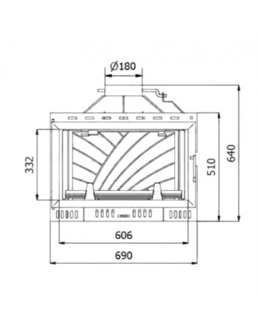 Inserire l'angolo camino KOMIN 14 kw