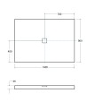 Receveur de douche extra-plat NOX ULTRASLIM rectangulaire 100/120/130/140 x 80/90 cm blanc