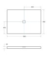 Receveur de douche extra-plat NOX ULTRASLIM rectangulaire 100/120/130/140 x 80/90 cm noir