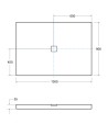 Receveur de douche extra-plat NOX ULTRASLIM rectangulaire 100/120/130/140 x 80/90 cm noir