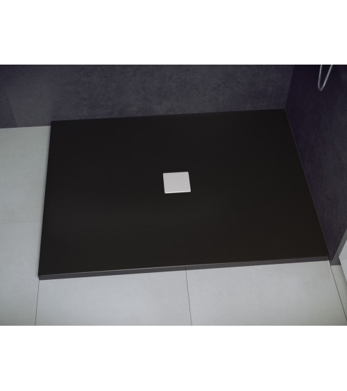 Receveur de douche extra-plat NOX ULTRASLIM rectangulaire 100/120/130/140 x 80/90 cm noir-blanc