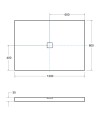 Receveur de douche extra-plat NOX ULTRASLIM rectangulaire 100/120/130/140 x 80/90 cm noir-blanc
