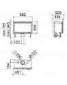 Insert cheminée à bois FLORIDA avec turbine 14,5 kW