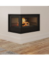Insert cheminée à bois Holguin avec turbine 11,5 kW 2 vitres gauche