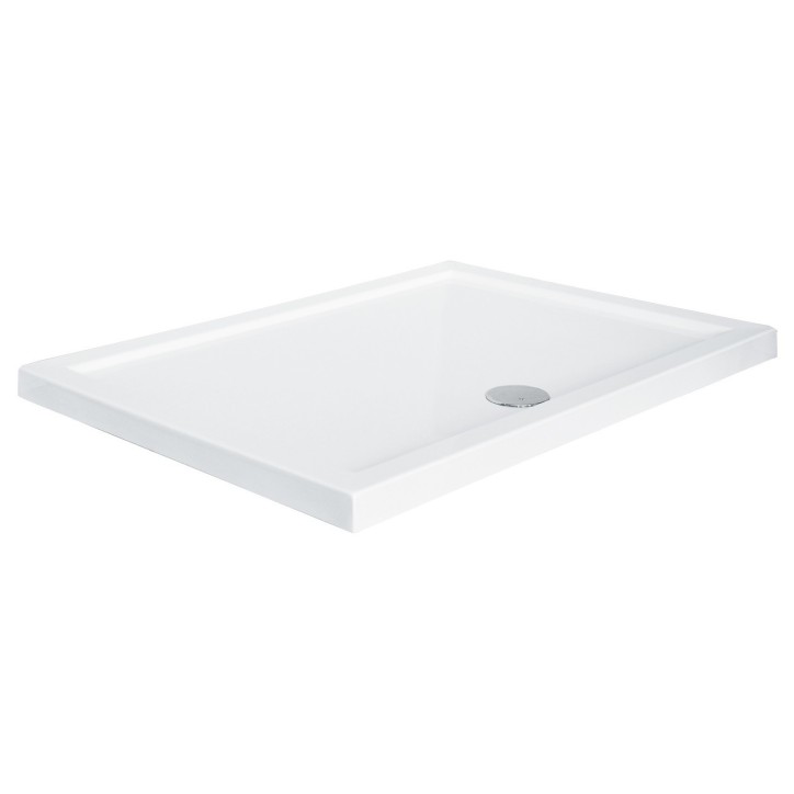 Receveur de douche extra-plat ALPINA SLIMLINE rectangulaire 100/120 x 80/90 cm blanc