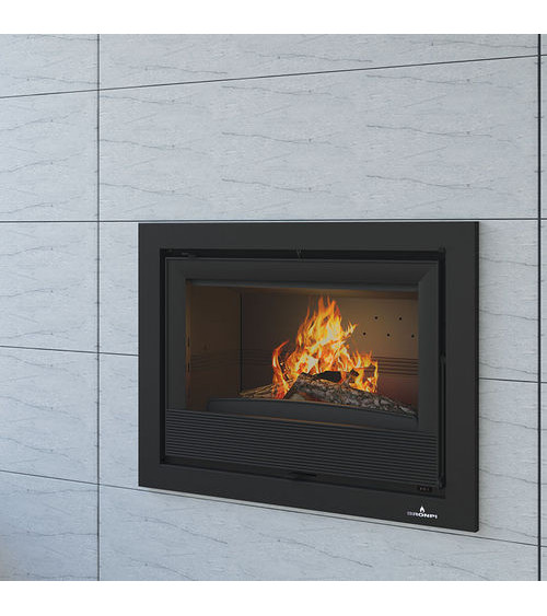 Insert cheminée à bois Holguin avec turbine 9,5 kW + 2 bouches recuperateur