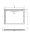 Receveur de douche extra-plat ALPINA SLIMLINE rectangulaire 100/120 x 80/90 cm blanc