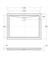 Receveur de douche extra-plat ALPINA SLIMLINE rectangulaire 100/120 x 80/90 cm blanc