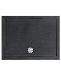 Receveur de douche extra-plat ALPINA SLIMLINE rectangulaire 100/120 x 80/90 cm effet pierre noire