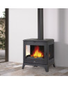 Poêle à bois en fonte côtés en verre 14 kW MARACAY