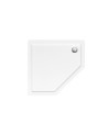 Receveur de douche extra-plat BERGO SLIMLINE asymétrique 90x90x6 cm blanc