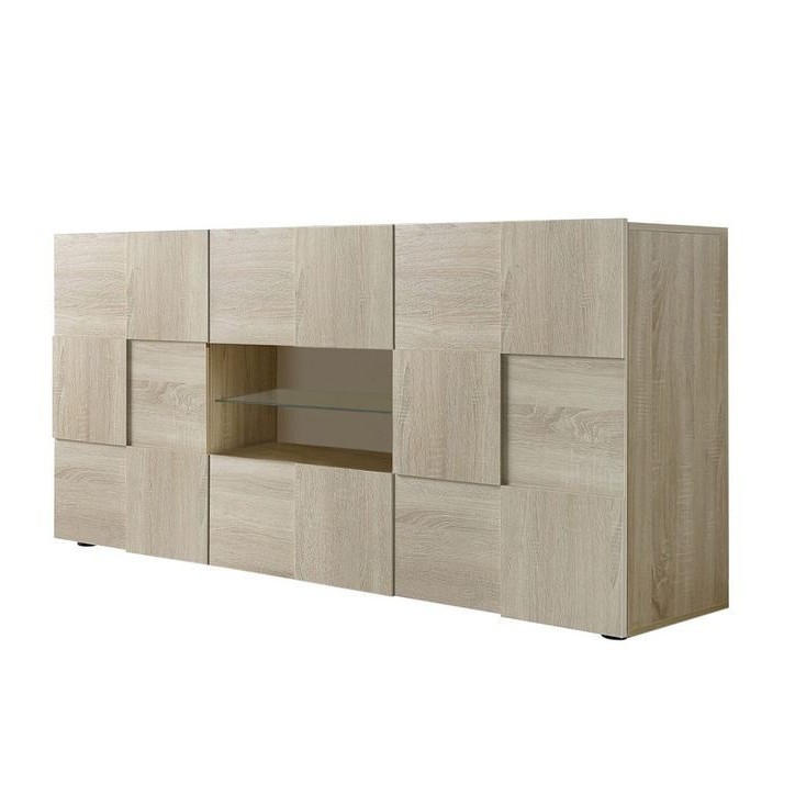Buffet 2 portes 2 tiroirs DAMA chêne 181/84/43 cm