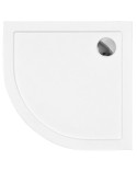 Receveur de douche extra-plat ARON SLIMLINE semi-circulaire 80x80 cm et 90x90 cm blanc