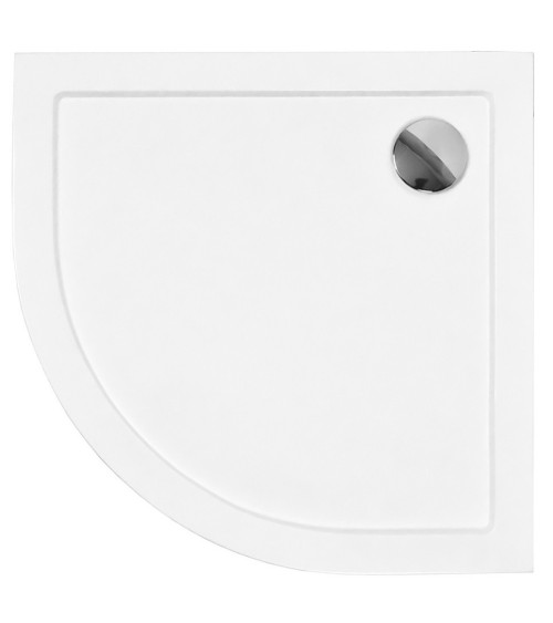 Receveur de douche extra-plat ARON SLIMLINE semi-circulaire 80x80 cm et 90x90 cm blanc
