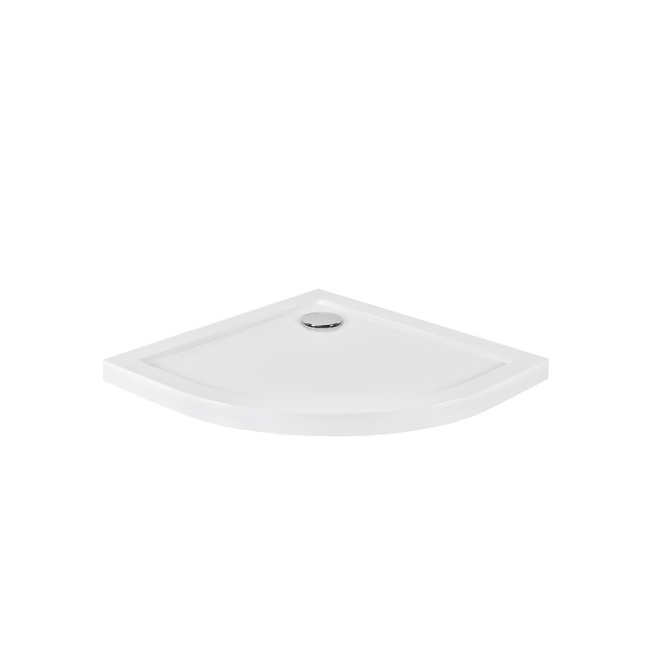 Receveur de douche extra-plat ARON SLIMLINE semi-circulaire 80x80 cm et 90x90 cm blanc
