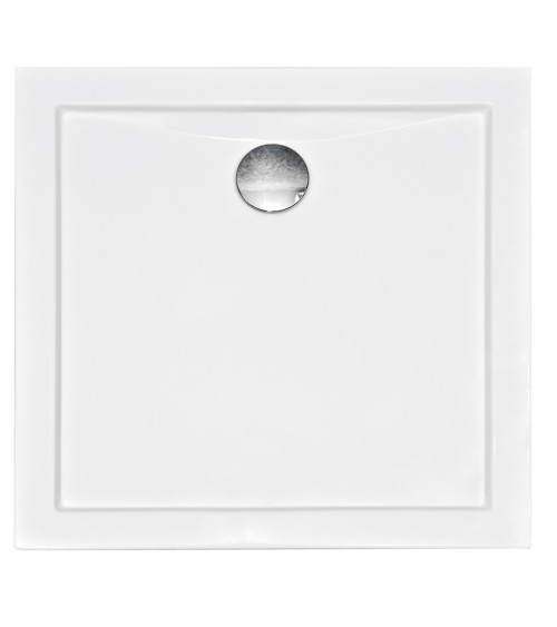 Receveur de douche extra-plat AQUARIUS SLIMLINE carré 80x80 cm et 90x90 cm blanc