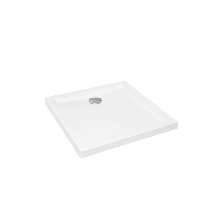 Receveur de douche extra-plat AQUARIUS SLIMLINE carré 80x80 cm et 90x90 cm blanc