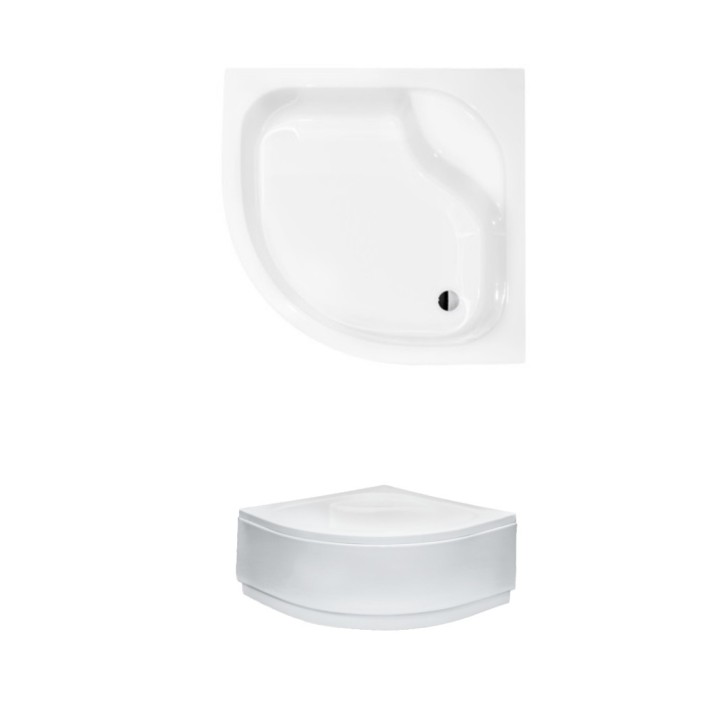 Receveur de douche DIPER I semi-circulaire 80x80 cm et 90x90 cm blanc