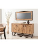 Buffet QUANTUM 3 portes 140 cm chêne