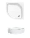 Receveur de douche DIPER II semi-circulaire 80x80 cm et 90x90 cm blanc