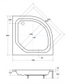 Receveur de douche DIPER II semi-circulaire 80x80 cm et 90x90 cm blanc