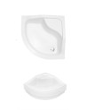 Receveur de douche OLIVER I semi-circulaire 80x80 cm et 90x90 cm blanc