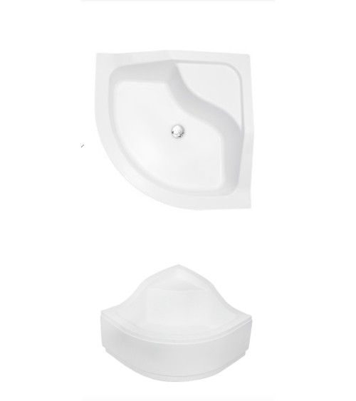 Receveur de douche OLIVER II semi-circulaire 80x80 cm et 90x90 cm blanc