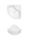 Receveur de douche OLIVER II semi-circulaire 80x80 cm et 90x90 cm blanc