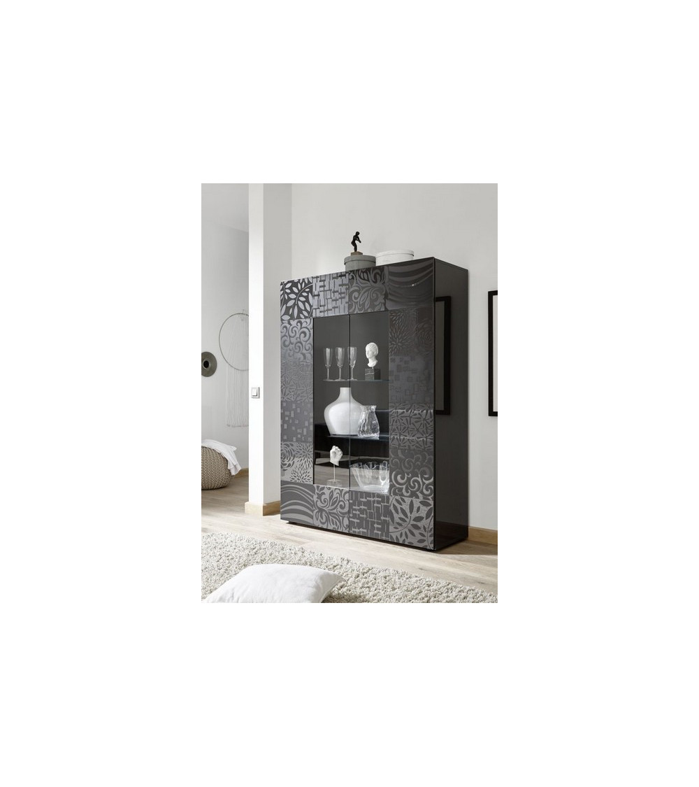 Vitrine 2 portes MIREL noir