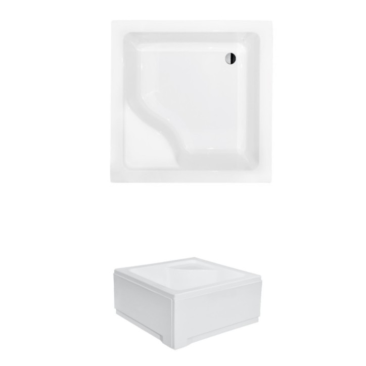 Receveur de douche IGOR carré 80x80 cm et 90x90 cm blanc Receveur de douche IGOR carré 80x80 cm et 90x90 cm blanc