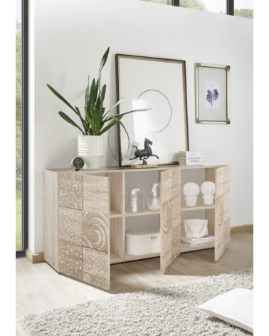 Buffet 3 portes MIREL chêne 181 cm