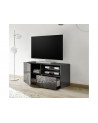 Meuble TV MIREL noir 1 porte, 1 tiroir
