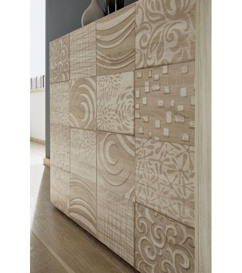 Buffet haut MIREL 2 portes en chêne 121 cm