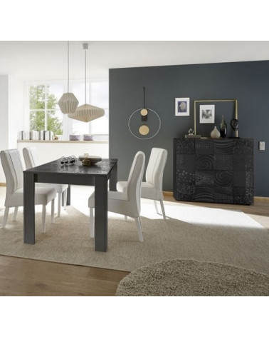 Buffet haut MIREL 2 portes en noir