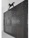 Buffet haut MIREL 2 portes en noir 