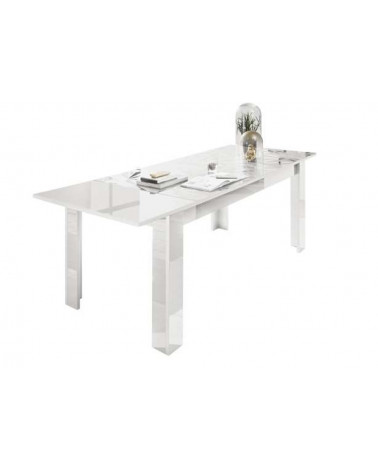 Tavolo da pranzo allungabile LUTHER in bianco 137-185x79x90 cm