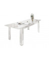 Table à manger extensible LUTHER en blanc 137-185x79x90 cm
