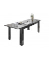 Table à manger extensible LUTHER anthracite 137-185x79x90 cm