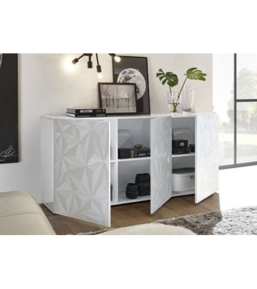 Aparador 3 puertas LUTHER blanco 181 x 84 x 42 cm
