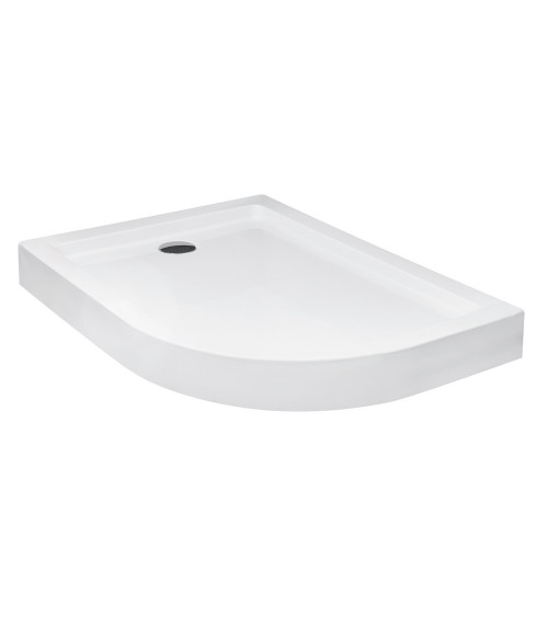 Receveur de douche SATURN asymétrique côté gauche 100x80 cm et 120x90 cm blanc