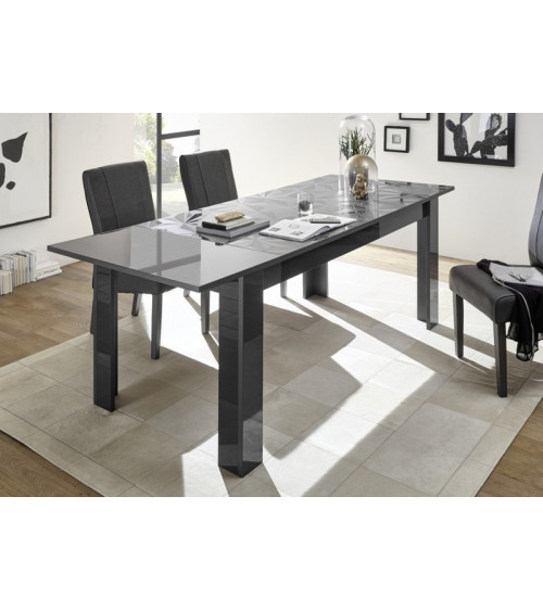 Tavolo da pranzo allungabile LUTHER antracite 137-185x79x90 cm