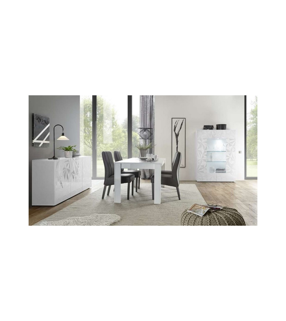 Salle à manger complète LUTHER 3 éléments en blanc