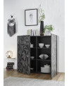 Buffet haut 2 portes LUTHER en anthracite 121x111 cm 