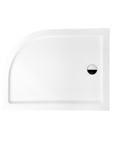 Receveur de douche SATURN asymétrique côté gauche 100x80 cm et 120x90 cm blanc