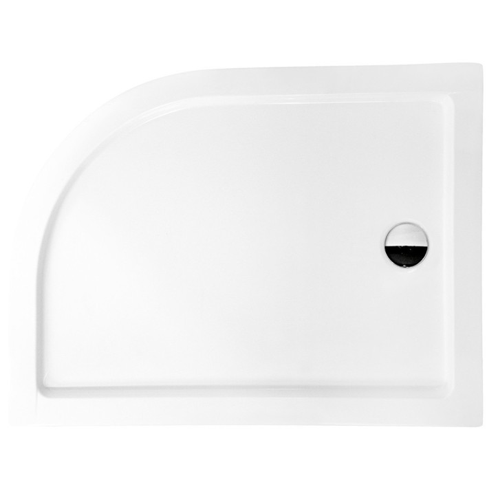 Receveur de douche SATURN asymétrique côté gauche 100x80 cm et 120x90 cm blanc