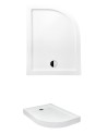 Receveur de douche SATURN asymétrique côté gauche 100x80 cm et 120x90 cm blanc