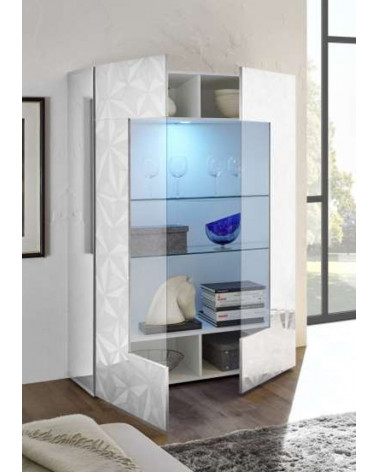 Vitrina 2 puertas LUTHER blanco 121 x 166 cm